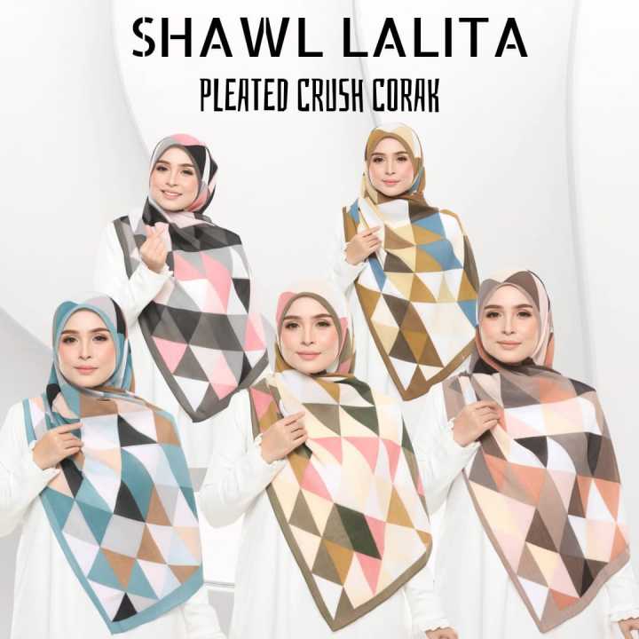 shawl crush pleated