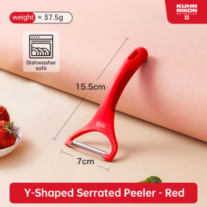 KUHN RIKON Vegetable Fruit Peeler Peel Tomato Potato Apple Ergonomic Handle Y-Shaped Peeler Swiss Design