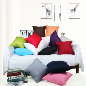 Cushion Cover 45cmx45cm Pure Cotton Large Cushion Cover Soft Nordic Plain Throw Pillow Cover Square Decorative Pillow Case for Couch Bed Sofa Home Decor Pillow Sofa Cushion