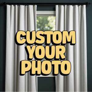 Customized Photo Window Curtains Valance Outdoor Kitchen Drapes Window Treatment Ideas Window Personalized Home Decor