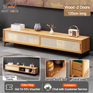 SOFTHOME TV Rack Cabinet Furnitur TV Cabinet Modern TV Rack Stand Floor Cabinet Living Room Bedroom