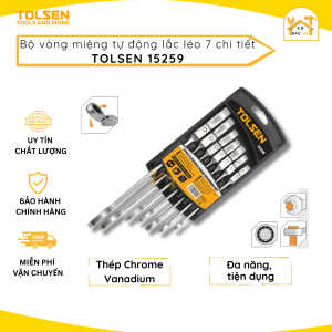 Bộ 7 chìa khóa vòng miệng lắc léo tự động Tolsen 15259