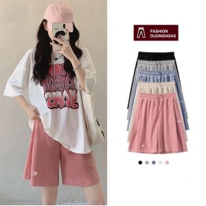 Quần short nữ mẫu mới hè thu mặc cực mát mẻ sooc ngố cạp thun co giãn logo chữ hàng đẹp m229