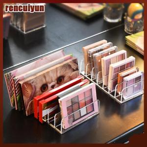 rencuiyun กล่องเก็บเครื่องสำอางชั้นวางอุปกรณ์แต่งหน้าลิ้นชักจัดระเบียบพาเลทอายแชโดว์ขนาดกะทัดรัดทำจากอะคริลิค
