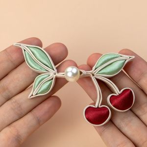 GONUUWGL Cherry Shape Cheongsam Buttons Pearl Buttons Classical Hanfu Decorative Buckle Creative DIY Tang Suit Buttons Costume Sewing