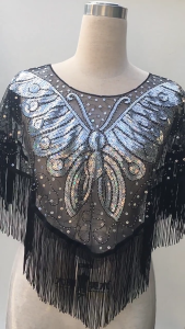 เสื้อปอนโชแฟชั่นผูกโบว์ผ้าพันคอลายพื้นเมืองสำหรับงานพรอมคอสเพลย์และงานแต่งงาน