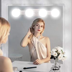 LED Mirror Lights Hollywood Lamp Vanity Bulb Makeup Light USB 4 Bulb Rechargeable Adjustable Brightness Lights Mirrors Bulb