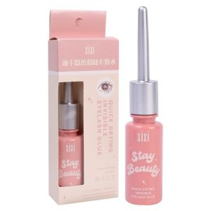 XiXi Eyelashes Glue Clear Waterproof No Irritating False Eye Lash Adhesive 1-2 Seconds Quick Dry Grafting Lashes Glue with Brush Applicator