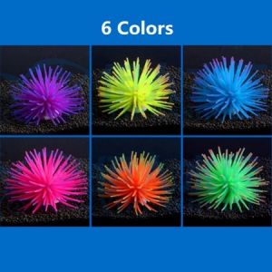 Aquarium Silicone Simulation Artificial Fish Tank Fake Coral Plant Sea Anemone Aquarium decoration sea urchin aquarium decoration colorful coral soft coral simulation sea urchin ball landscaping deco
