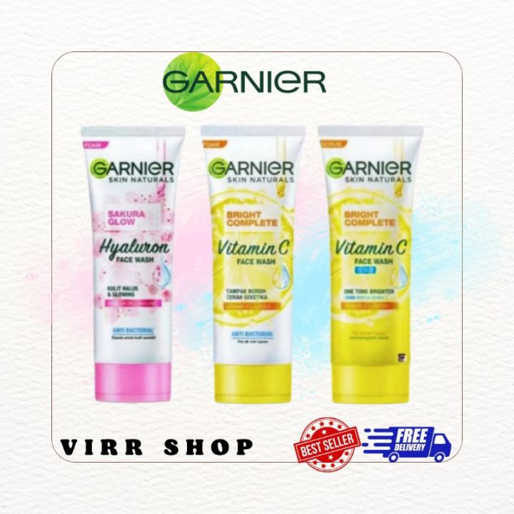 Facial Wash GARNIER Lemon/ Sakura 100ml sabun cuci muka Lazada Indonesia