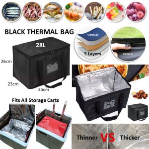 [SG Stock] WOODLES 75L Shopping Trolley Foldable with Wheels Foldable 8 Wheel Stair Climbing Cart Cooler Bag Bungee Rope Grocery Camping Picnic Delivery★Local Shipping and Support