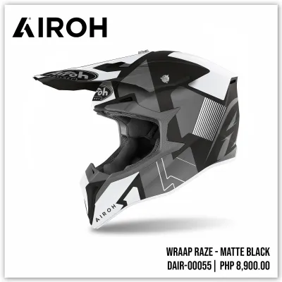 AIROH Wraap Off-Road Motorcycle Helmet – Raze Matte (S–XL) (DAIR-00055) – Made in Italy