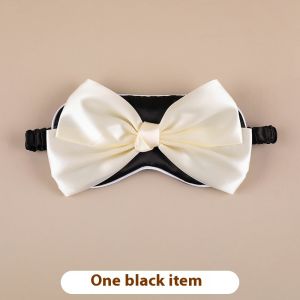 DEUKIO โบว์เทียมผ้าไหมผ้าปิดตาพิเศษสำหรับ Pelindung Mata นุ่มสบายและน่ารักนอนหลับผ้าปิดตาผู้หญิง