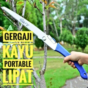 BERGARANSI KNIFEZER Gergaji Kayu Lipat Portabel super tajam Folding Garden Hand Saw LA145