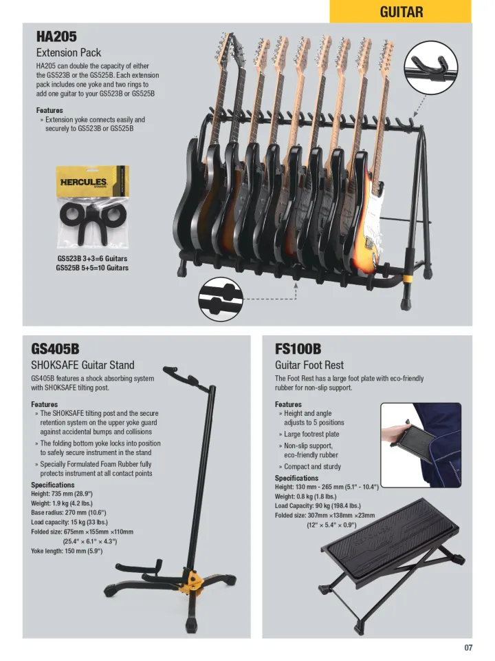HERCULES stands Hercules GS523B 3-PC Guitar Display Rack hercules 