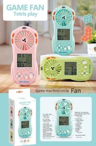 KTPH Portable Hand Held Brick Game with Mini Fan