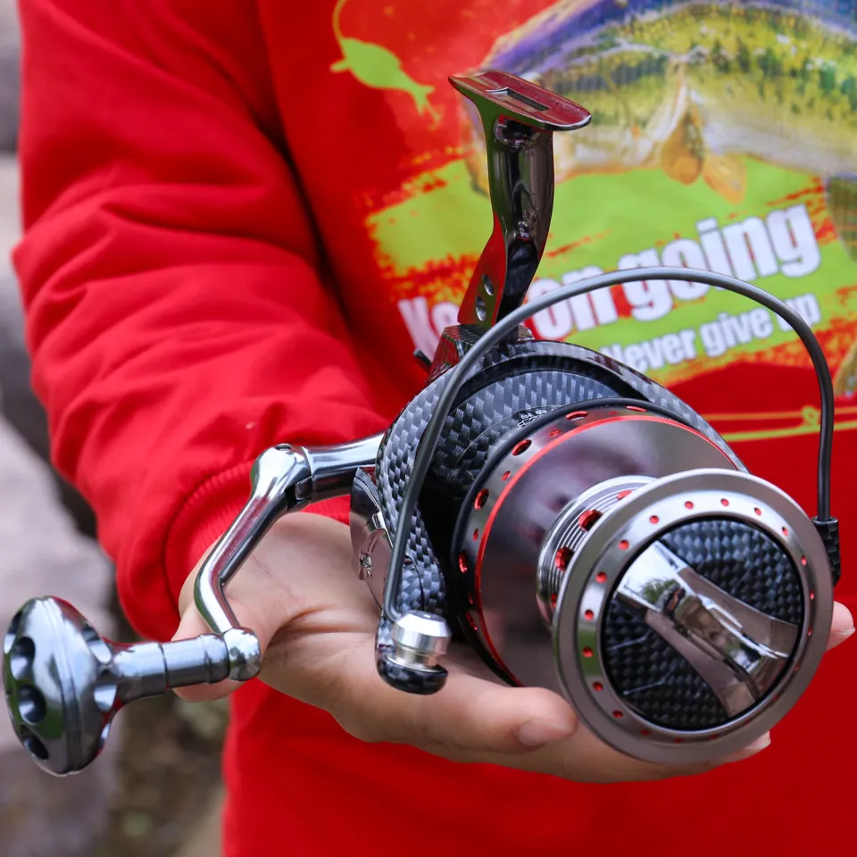 Sougayilang Fishing Reel 8000~10000 Series 4.1:1 Gear Ratio Spinning Reel  Max Drag 25kg Carp Reels for Saltwater Sea Fishing