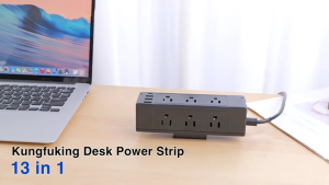 Desk Clamps Power Strips with USB C 6 Outlet Desktop Mount Power Stations Removable Clamps Socket for Home Office Hotel