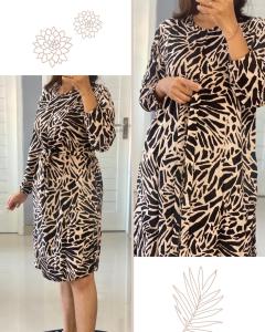 Midi Dress Kiran Casual Formal Fashion Wanita