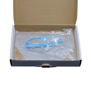 1Set Dental Face Shield Anti-Fog Visor Splashproof Full Coverage Lightweight PPE With 10Pcs Films White/Blue