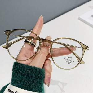 JN IMPRESSION แผ่นรองจมูกแฟชั่นรุ่นที่มีน้ำหนักเบามาก TR90แบบดารากรอบแว่นตาย้อนยุคสไตล์เรียบง่ายกรอบแว่นตาป้องกันแสงสีฟ้า