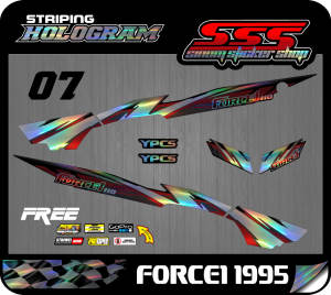 Stiker Striping Standar Hologram Yamaha Force1 Tahun 1995