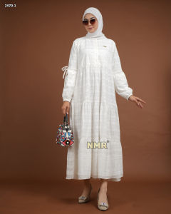 NMR Midi Dress Katun Bordir Vol 2470-1
