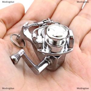 [COD] Modingdue 1Pcs Alloy Fishing Reel Drum Pendant Keychain Key Wheel Outdoor Fishing Tackle