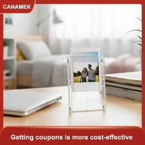 【CANAMEK】 Acrylic Khung Ảnh Nam Châm Cho Tủ Lạnh 3 Inch Tối Giản Trong Suốt 1 Hoặc 5 Miếng Cho Nhà Bếp Nhà Văn Phòng Hiển Thị