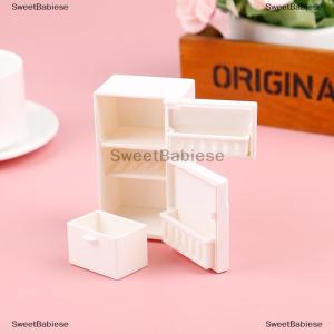 [COD] SweetBabiese Dollhouse Miniature Bench ตู้เย็นของเล่นห้องครัวเฟอร์นิเจอร์ตกแต่งบ้าน
