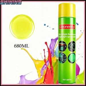 680ML Fluorescent green spray paint 100x Super reflective paint for motors glossy neon glow paint for car
