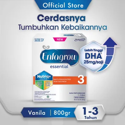 Enfagrow Essential 3 Susu Formula Anak 1-3 Tahun Rasa Vanila 800gr