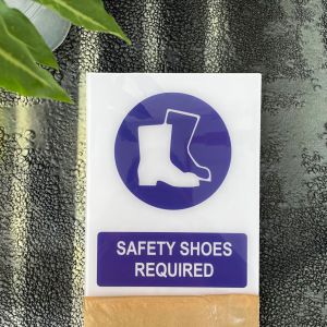 Aluminum Safety Shoes Required Sign