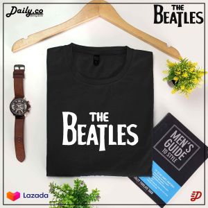 KAOS DISTRO COMBED COTTON 30S PREMIUM TEBAL SABLON CONCEPT MUSIC BAND ROCK THE BEATLES DAILYCO STORE