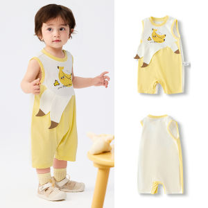 Trang phục bò áo liền quần trẻ em balabala 2025 phong cách dễ thương Ngoài Trời Mới Mùa Hè