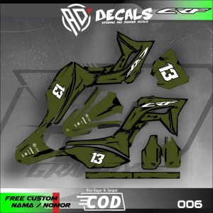 Desain Decal CRF150L DTRACKERKLXBFWRGORDONS Motif Artlex Simple – Premium Look 0001