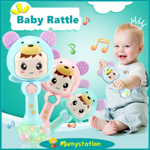 Mainan Bayi Tongkat Genggam Rattle Stick Dengan Musik dan Lampu