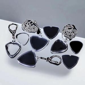 KingBe กล่องเก็บกีตาร์เก็บเก็บกีต้าร์กระเป๋าพวงกุญแจแบบใสกระเป๋าหยิบรูปหัวใจเคสขนาดอุปกรณ์ดนตรี