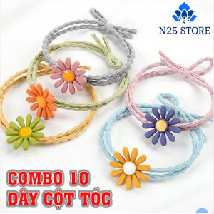 [ Co Giãn Tốt ] Combo 10 Dây Buộc Tóc Nữ Hoa Cúc Phong Cách Hàn Quốc-Đẹp Bền Co Giãn Tốt