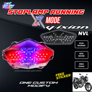 Lampu Rem Vixion NVL X Mode 8 10 Mode Running LED Motor Variasi