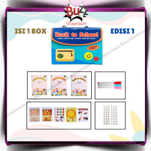 Back To School Buku Aktivitas Wipe n Clean DIY Mainan Belajar Anak