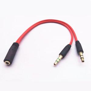 Dây chuyển đổi tai nghe 3.5mm sang 2 cổng 3.5mm (2 chiều) cho âm thanh audio và mic Gutek J01
