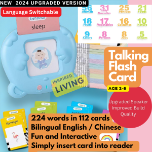 Talking Flash Cards for Toddlers | Montessori Bilingual Learning Toy (English/Chinese) with LCD Drawing Board | Educational Toy Age 3-5