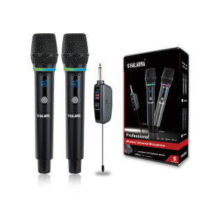 SHALANRA GE288 Rechargeable UHF Wireless Microphone Set for stage live show karaoke
