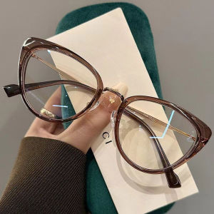 Kacamata Anti Radiasi Photocromic cat eye metal Lensa yang dapat dipertukarkan