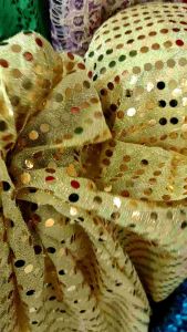 Kain Lamboci Mata Ikan / Bahan Payet Piring Lamboci Mata Ikan (Harga Per 1/2 Meter)