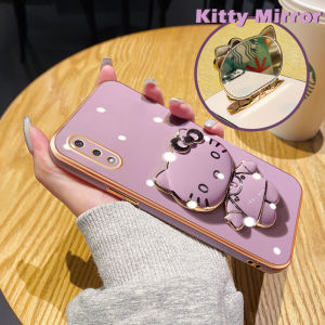 Casing Ponsel untuk Samsung A05 A05s A02 M02 A03 Core A04 A04E M04 F04 A02s M02s F02s Case kartun Hello Kitty Softcase lapisan perbatasan Casing Gel silika wadah Kesing HP penutup lensa kamera Phone Stands