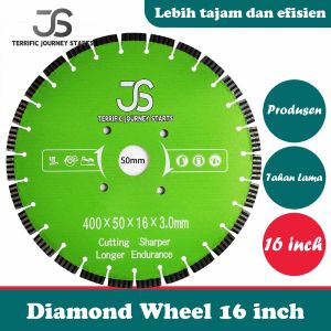 DIAMOND Wheel JS 16 Inch MATA CONCRETTE CUTTER POTONG ASPAL JALANAN,BATU ALAM 16"
