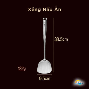 Muôi Múc Canh và Xẻng Xào Inox 304 SSGP Dụng Cụ Nấu Ăn Cao Cấp Tay Cầm Cách Nhiệt Chống Nóng Thiết Kế Công Thái Học Đạt Chất Lượng LFGB Đức