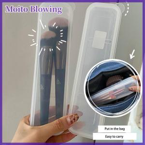 Moito Makeup Brush Organizer Transparent With Cover Eyebrow Pencil Boxes Portable Women Cosmetic Storage Organizer Makeup Tools